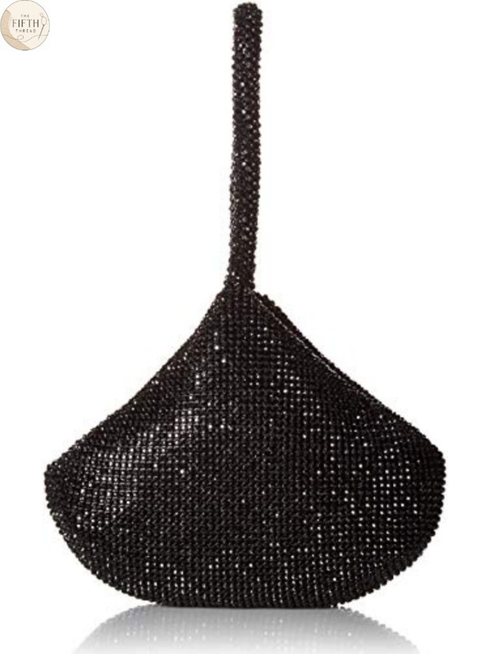 Metal Mesh Evening Wristlet Convertible Clutch Zip Closure